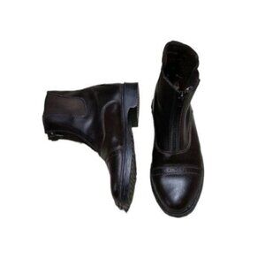 TuffRider Brown Leather Zip Front Paddock Boots  5